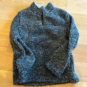 Classic club gray Sherpa 3/4 zip pullover size 14-16